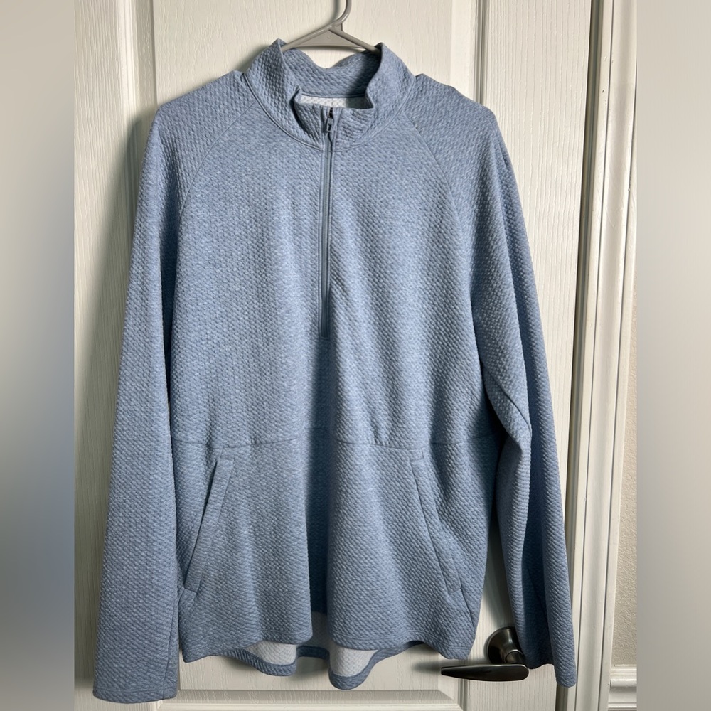 You lemon light blue half zip sz medium